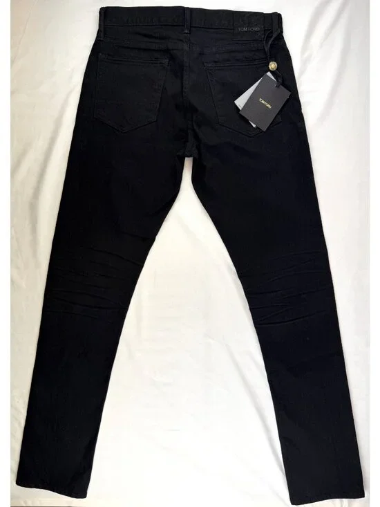 NWT Tom Ford Black Stretch Denim Slim Size 32 $820 - Picture 5 of 16